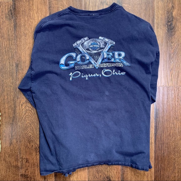 Harley David Rugged Ripped Long Sleeve Shirt XL - Picture 8 of 9